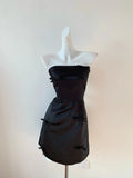 Black/Pink Simple Fashion Elegant Short Bow Satin Homecoming Dress Prom Dress Evening Dress Ball Dress Birthday Party Dress HZ1023