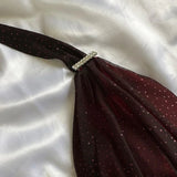 Burgundy red/indigo/navy blue shiny elegant strappy long tulle ball gown evening dress birthday party dress HZ1023