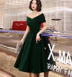 Green velvet short prom dress homecoming dress HZ1023
